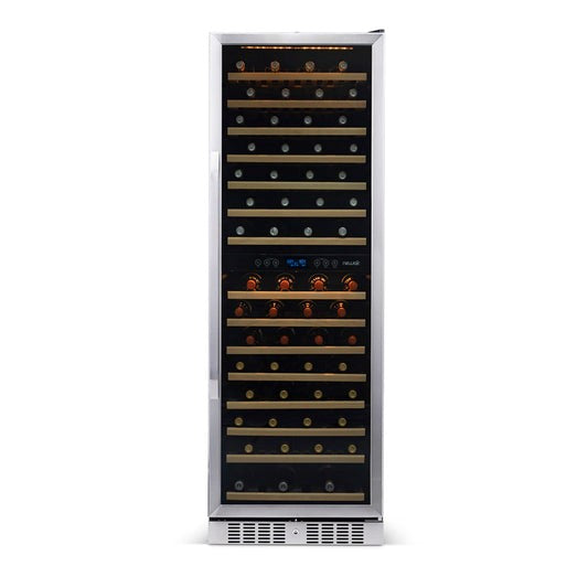 Nantes 160-Bottle Stainless Steel Wine Fridge - 29"