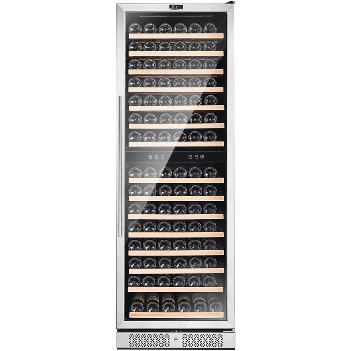 Empava 24-inch 160 Bottles Dual Zone Wine Cooler Refrigerator EMPV-WC08D Front