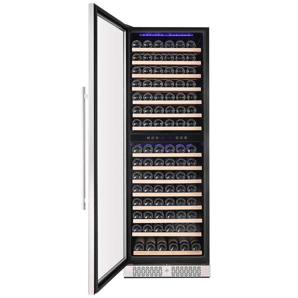 Empava 24-inch 160 Bottles Dual Zone Wine Cooler Refrigerator EMPV-WC08D Interior Dispaly