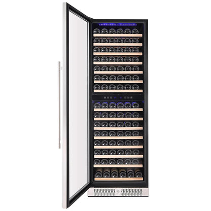 Empava 24-inch 160 Bottles Dual Zone Wine Cooler Refrigerator EMPV-WC08D Interior Dispaly