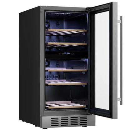 Empava Wine Cooler Refrigerator Dual Zone WC10D interior