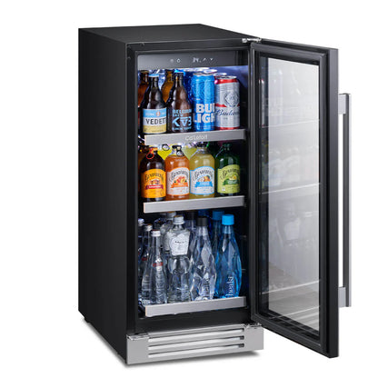 Valencia 15" 100 Can Beverage Refrigerator, Built in or Freestanding