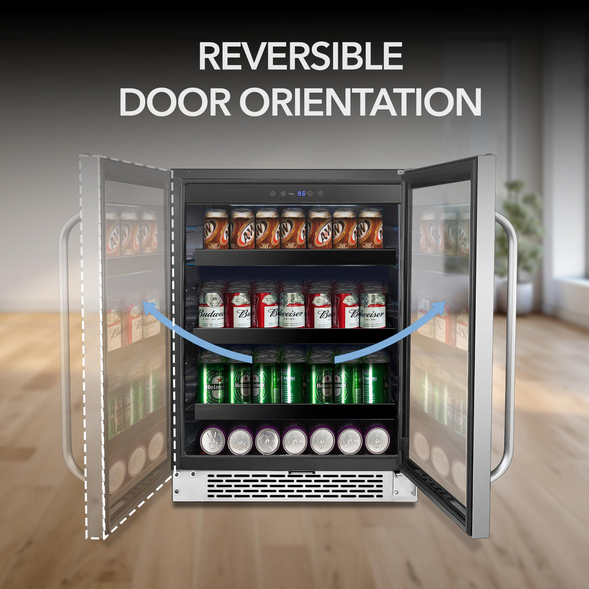 whynter-BBR-148SB-182-can-Beverage-Refrigerator with reversible door.