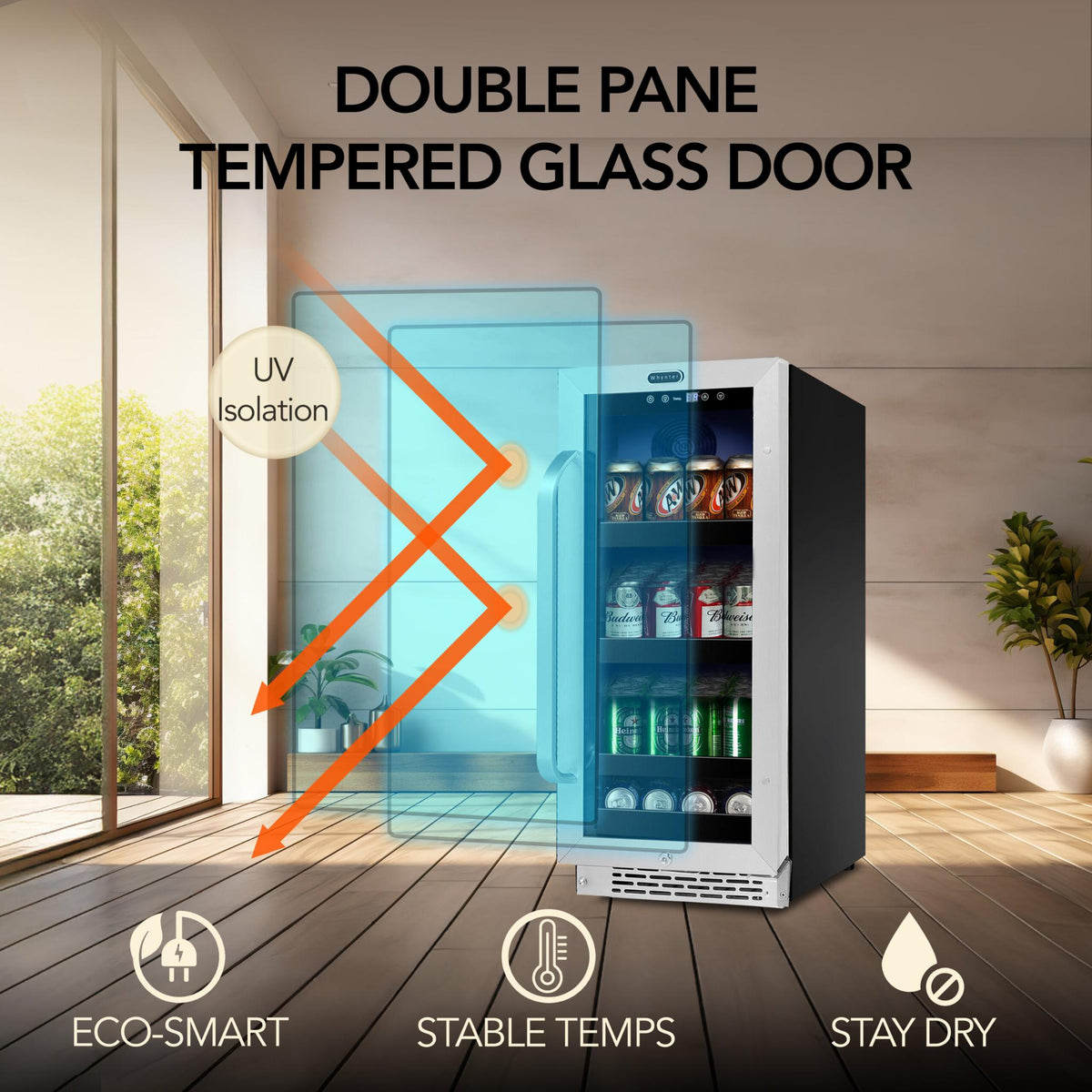UV Protect glass for Whynter Beverage Cooler Refrigerator