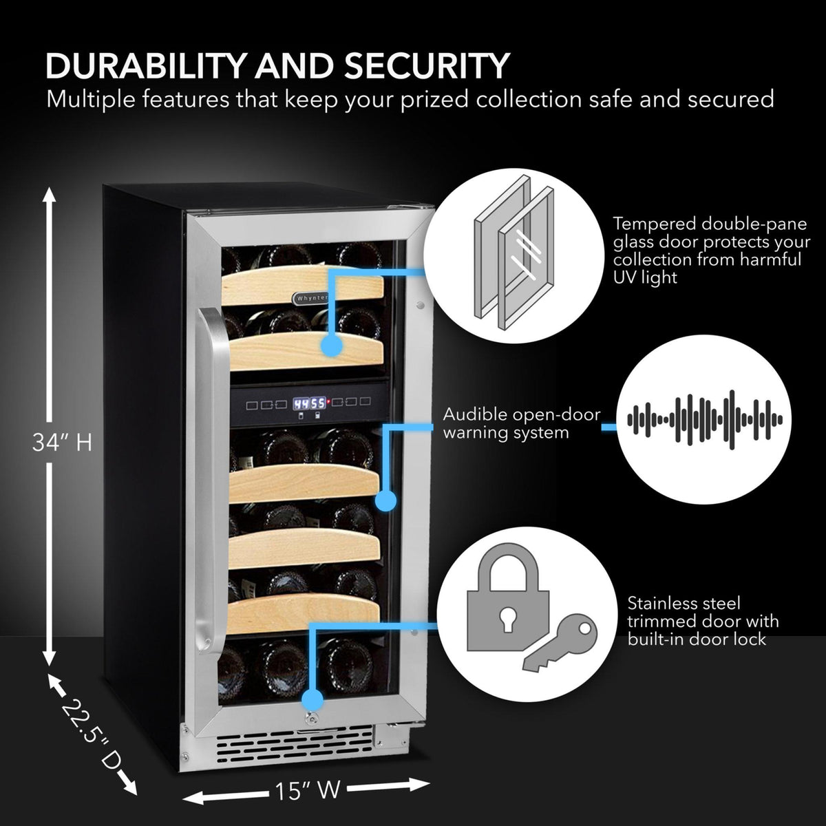 whynter-BWR-281DZ-28-bottle-wine-cooler-Durability_and Security