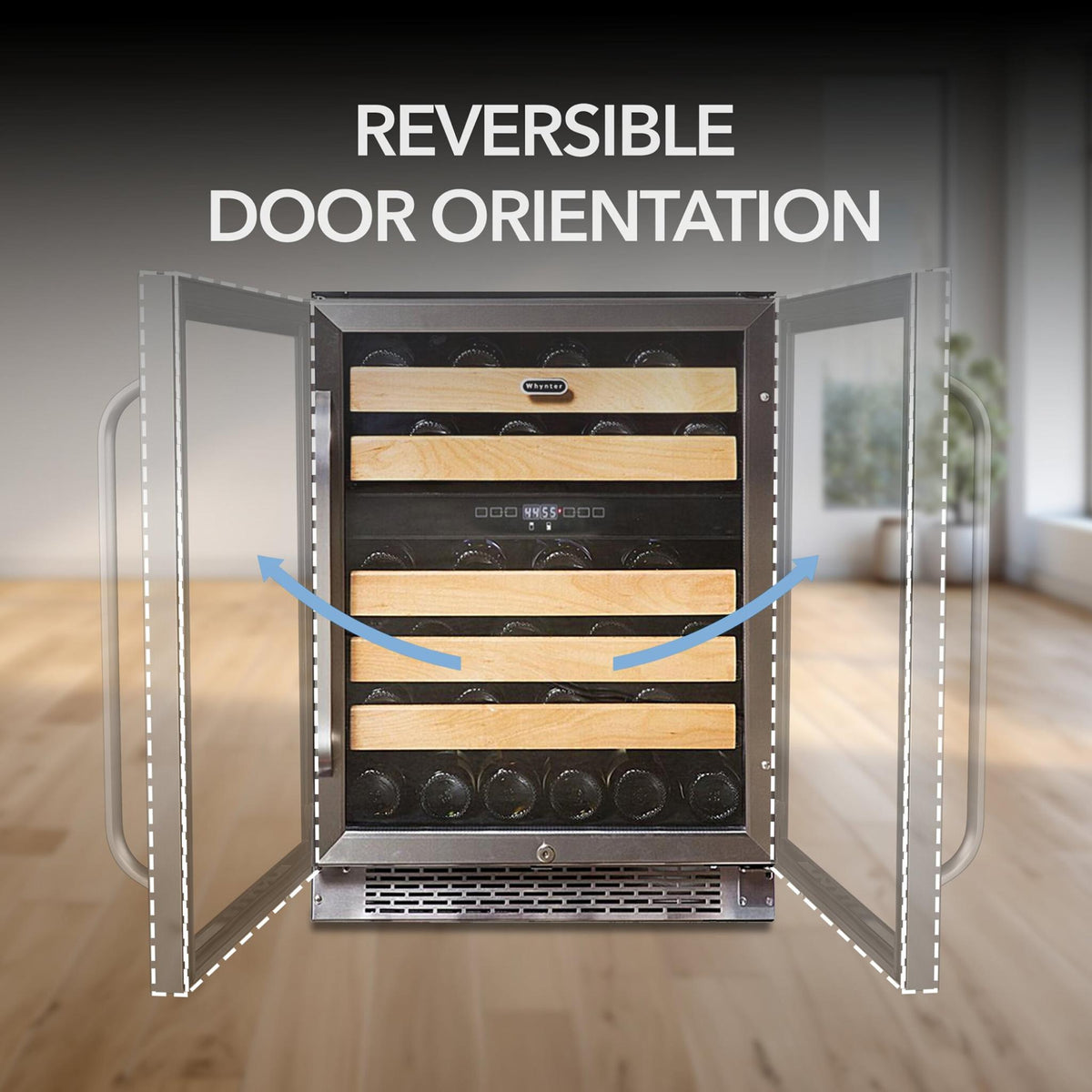 whynter-BWR-462DZ-46-bottle-wine-cooler-frideg-Reversible-Door